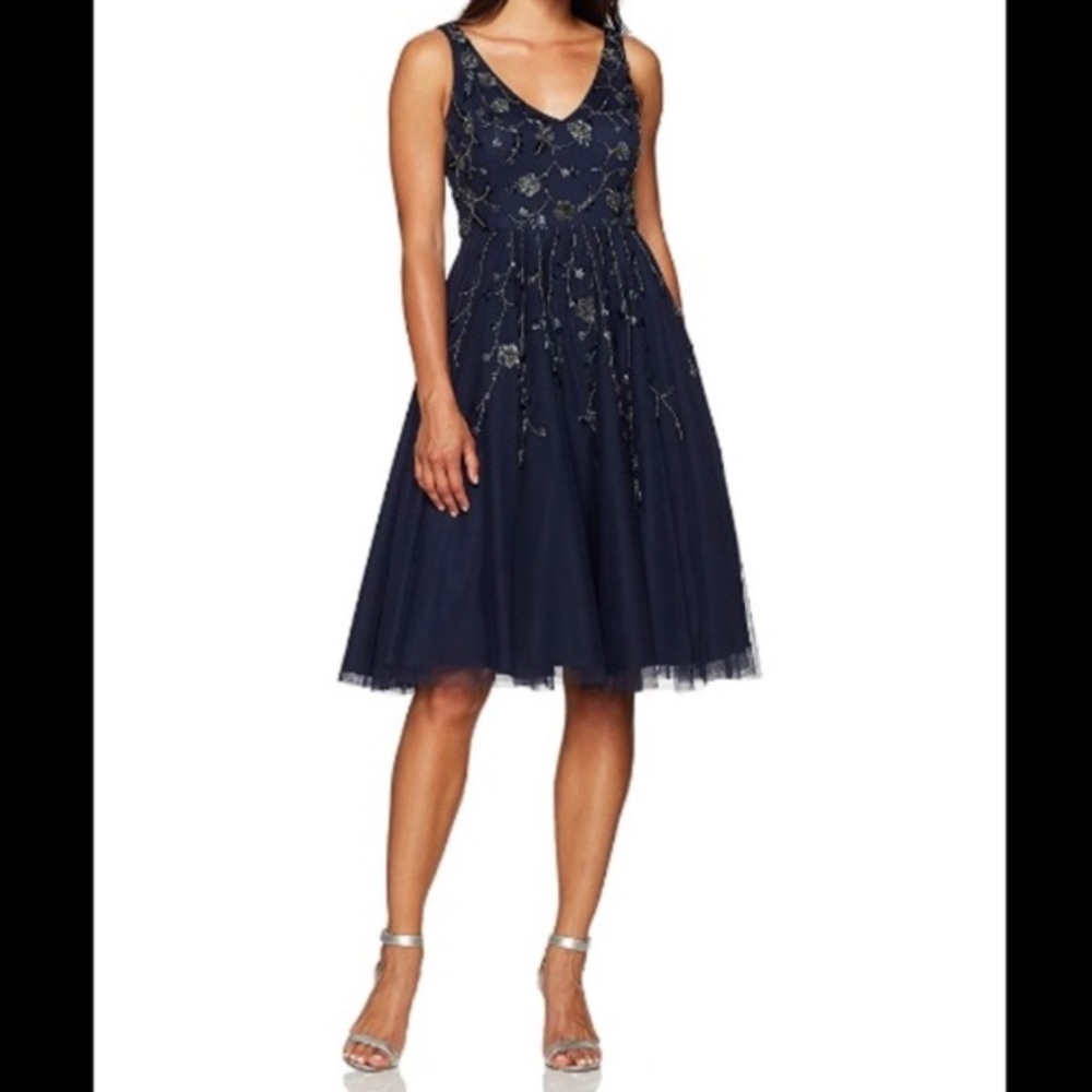 NWT! Adrianna Papell Sleeveless Beaded Dress